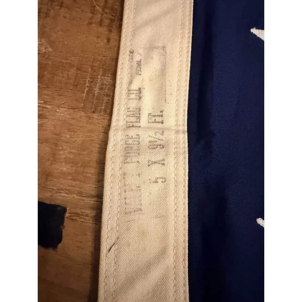 Vintage 48 Star Valley Forge American Flag 5x9.5 Sewn Stitched Stars Cotton WWII